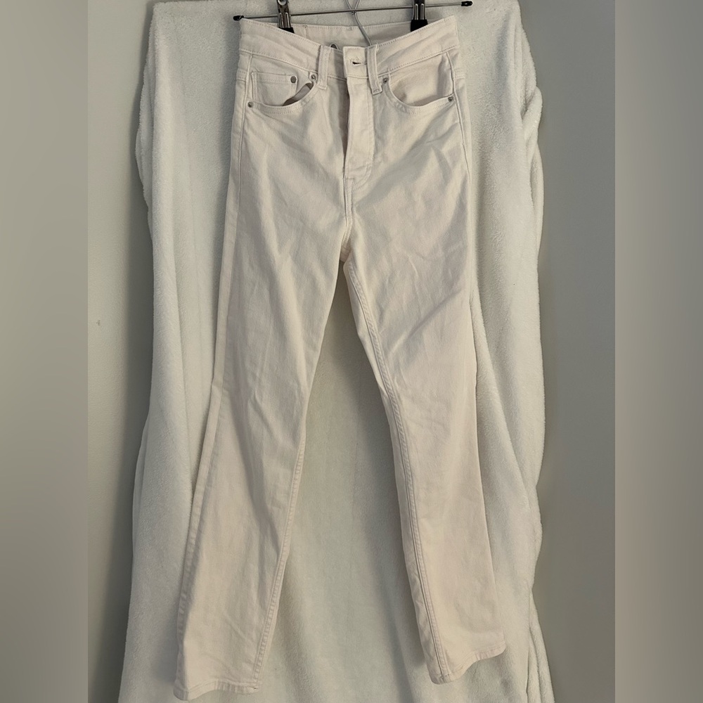 White Straight Leg Jeans